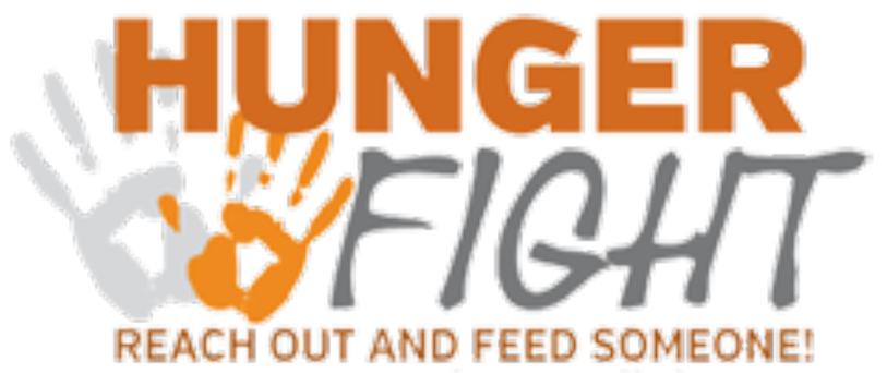 Hunger Fight logo - Reach out and feed someone!